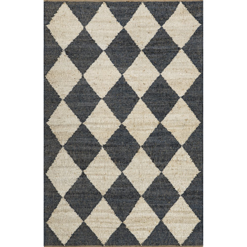 Arvin Olano x Rugs USA Louie Diamond Checkerboard Jute Area Rug & Reviews Wayfair